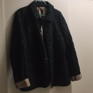 Forest Green Burberry Quilted Jacket